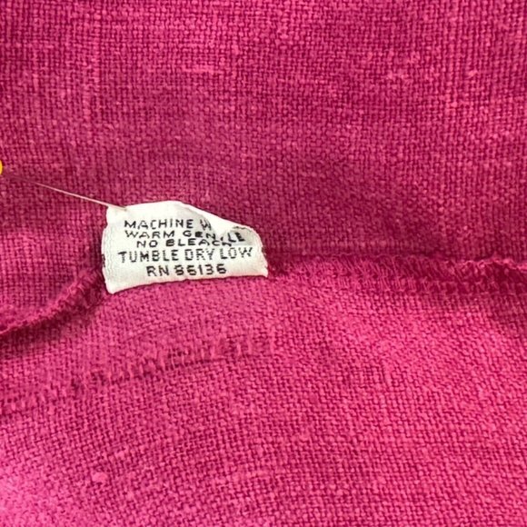 Bryn Walker Heavy Linen Hooded Jacket Women M $158 Havana Pink Button-Up Pockets - Picture 13 of 14